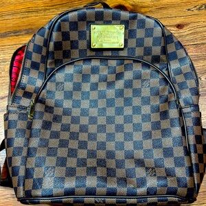 Louie inspired checkered bag.